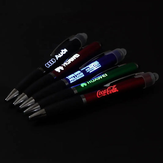 LED Light-Up Touch Screen Stylus Ballpoint Pen for Premium Promotional Gifts