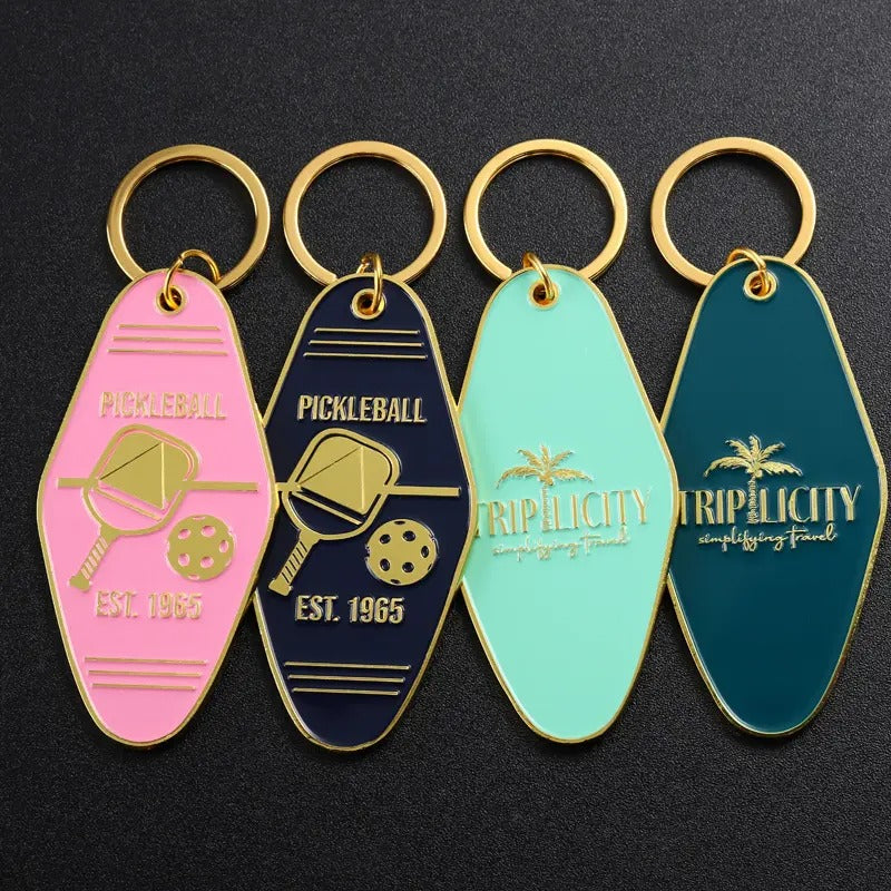Custom Motel Keychains - Bulk Wholesale Personalized Hotel Keychains
