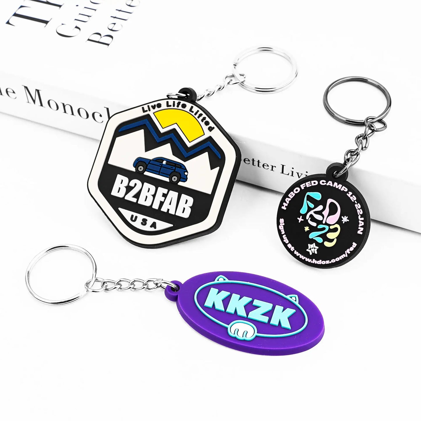 Custom Rubber Keychains - Soft 3D PVC Material