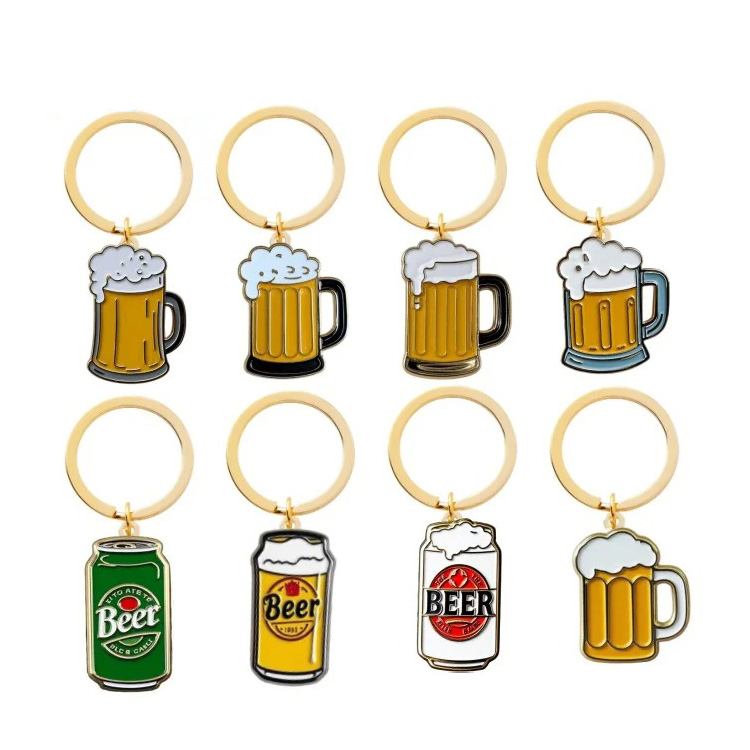 Custom beer Metal Keychains