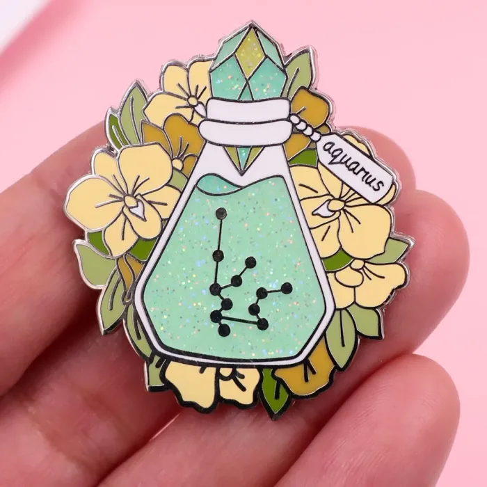 custom glitter lapel pins