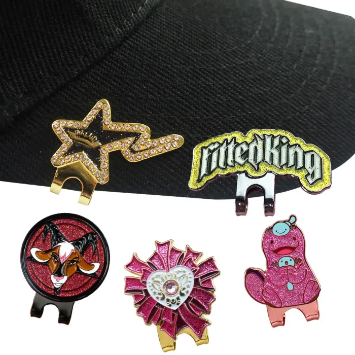 custom gold hat clip markers