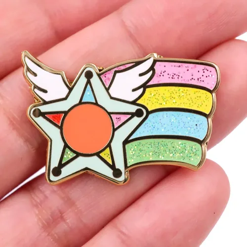 glitter lapel pins